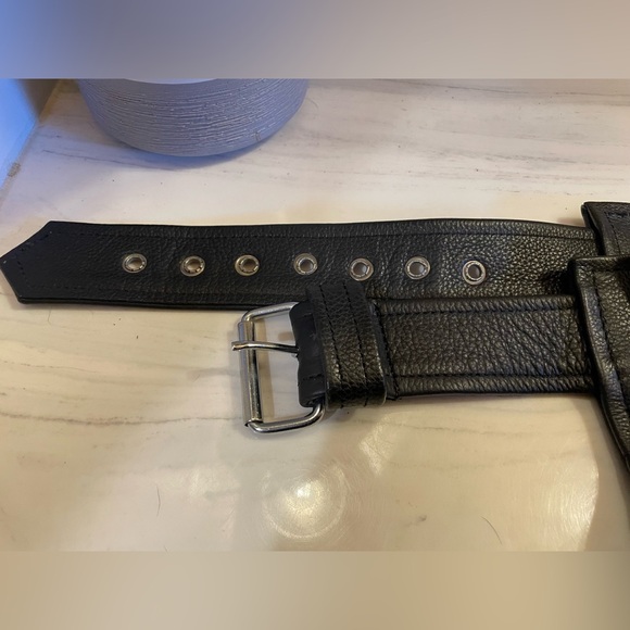 Bolt Leather Motorcycle Chaps, Size Small - Picture 3 of 11